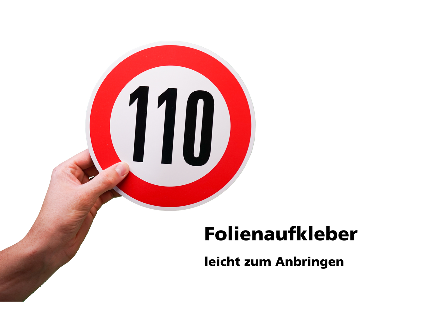 110 kmh Aufkleber in einer Lifestylevariante.