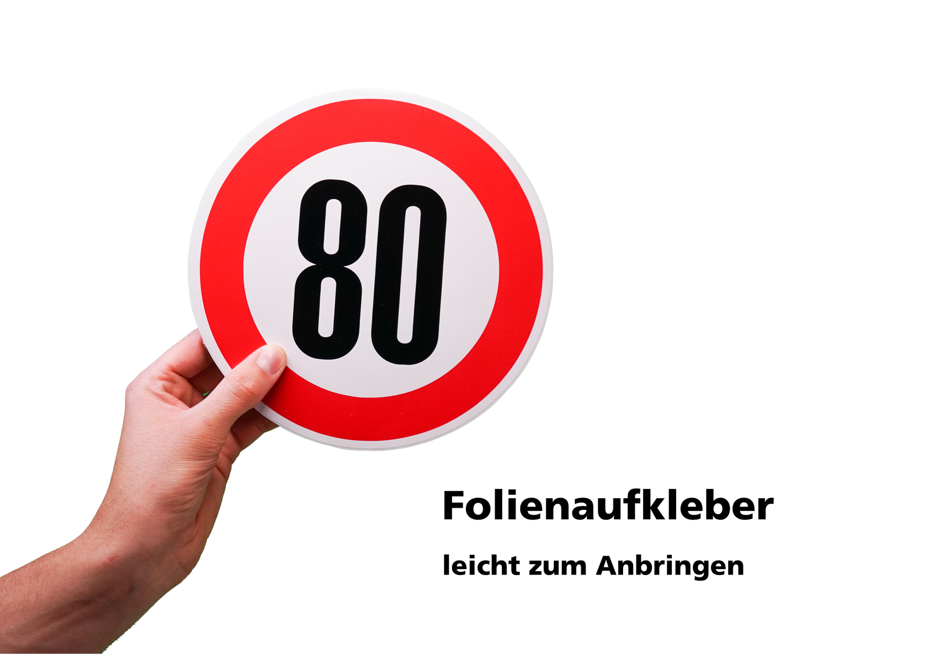 80 kmh Aufkleber in einer Lifestylevariante.