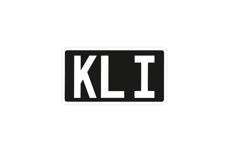 Der Aufkleber KL1 Steyr Traktor.